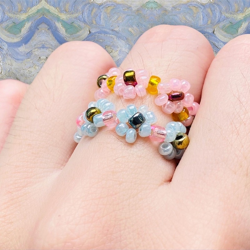 Nhẫn LILI GLITTER FLOWERS RING - LILI’S SUMMER BEADS