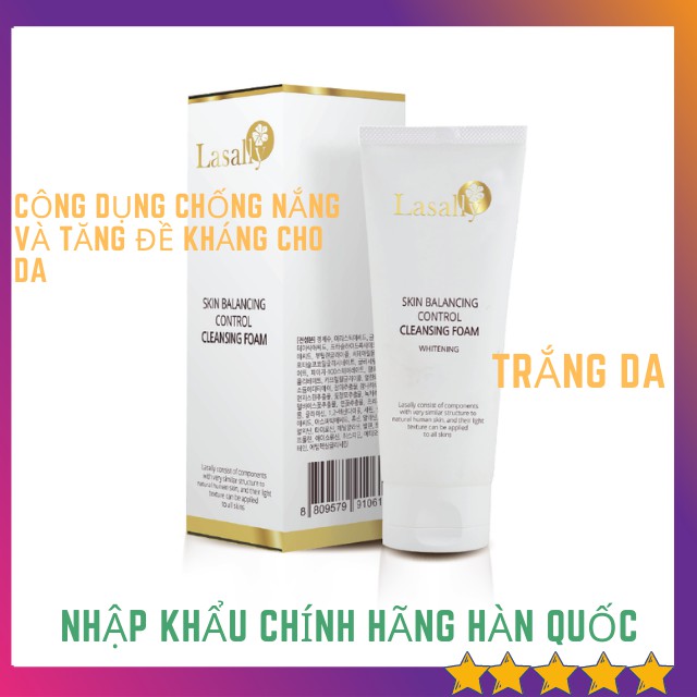 [NHẬP KHẨU CHÍNH HÃNG] Sữa Rửa Mặt Trắng Da Cao Cấp Thương Hiệu Lasally Da Dầu Khô Nhạy Cảm Trị Mụn Trị Nám Chống Nắng | BigBuy360 - bigbuy360.vn