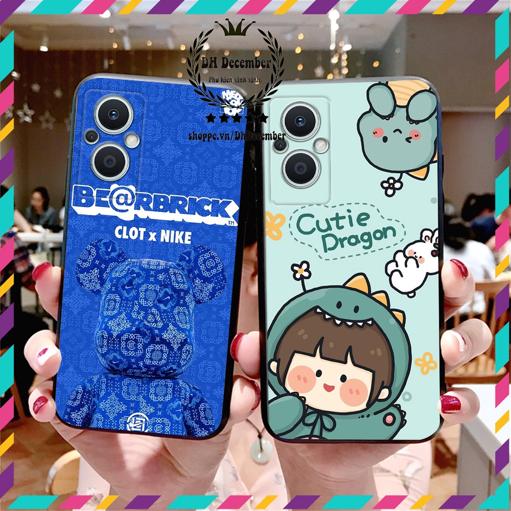 Ốp lưng Oppo RENO 7Z 5G in hình 3D lucky, gấu Brick xinh xắn - KHÔNG NÊN BỎ LỠ