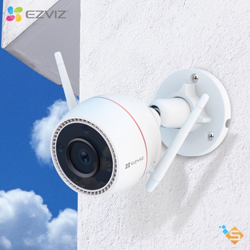 Camera Wi-Fi Ngoài Trời EZVIZ C3TN 3MP 2K Out Pro (Color Night) Màu Ban Đêm, Âm Thanh 2 Chiều, Đèn Còi - Bảo Hành 2 Năm