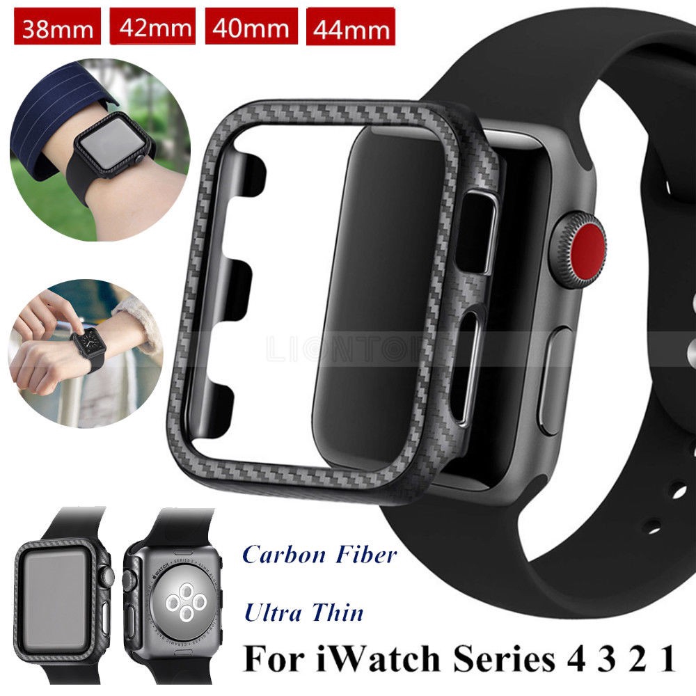 Apple Watch5/4 44MM 40MM Khung bảo vệ sợi cacbon siêu mỏng chất lượng cao cho