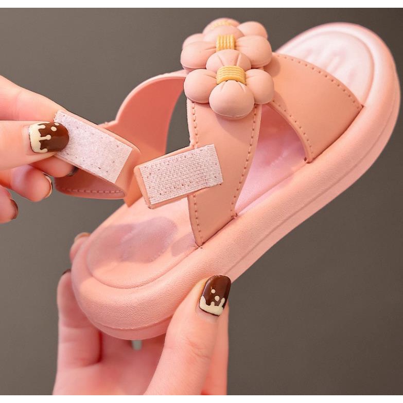 Xăng đan Hở Ngón Đính Hoa Thời Trang Cho Bé Gái