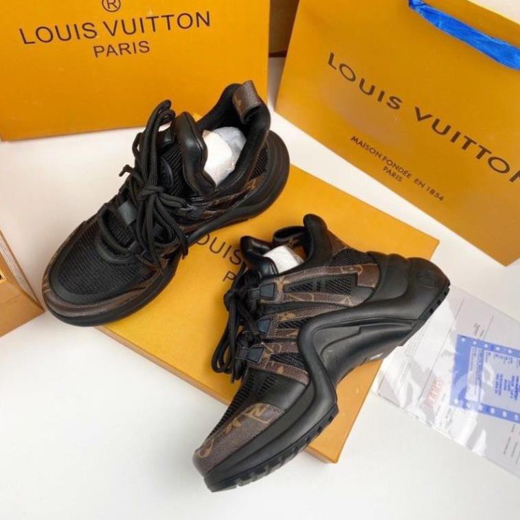 Giày Thể Thao Nữ Nâng Đế 5p Da Mềm Êm Phối Viền Fullbox Bill Túi Cao Cấp