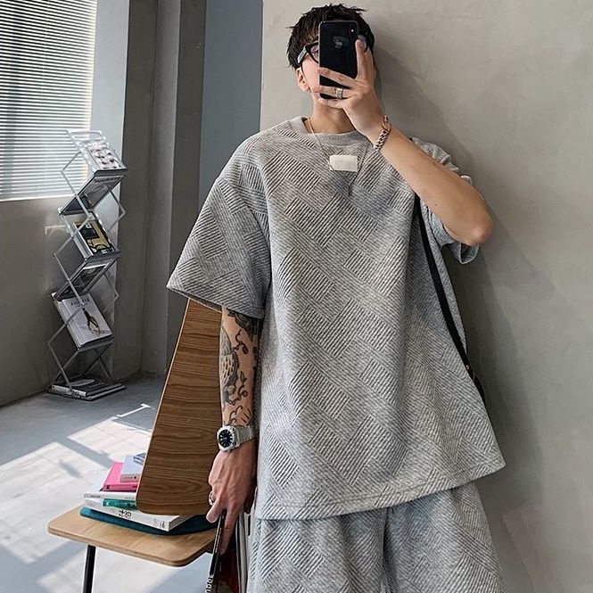 Bộ Áo Thun nike Ngắn Tay Dáng Rộng Phối Quần Short Thời Trang Mùa Hè 2022 Cho Nam