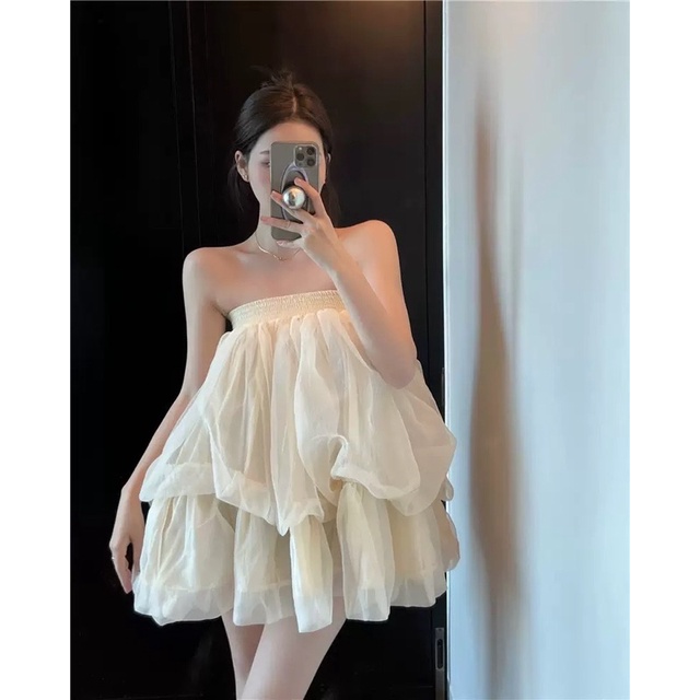 DORÉE - Đầm cúp ngực voan bồng bềnh