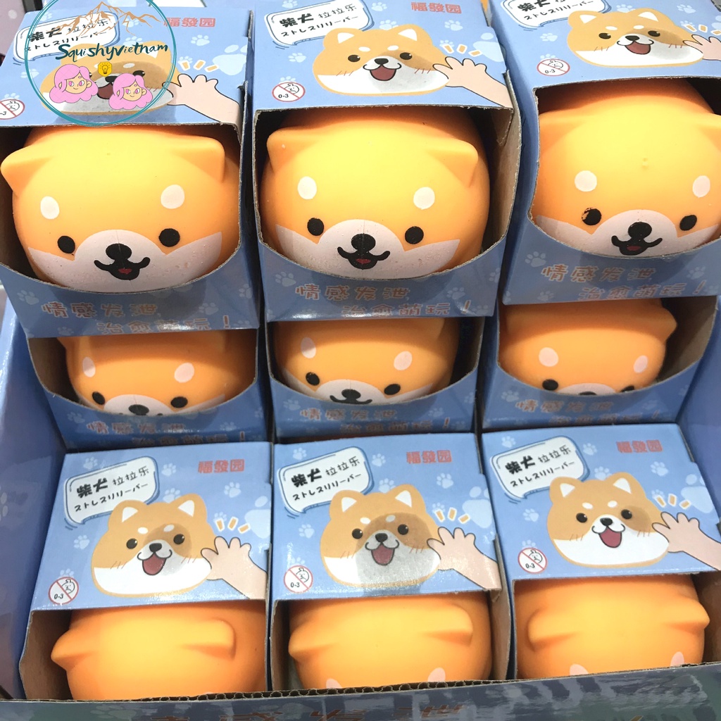 Đồ chơi Squishy Mochi hình CON CHÓ SHIBA mềm mịn dễ thương chân thực giảm stress co dãn đàn hồi ngộ nghĩnh chậm tăng