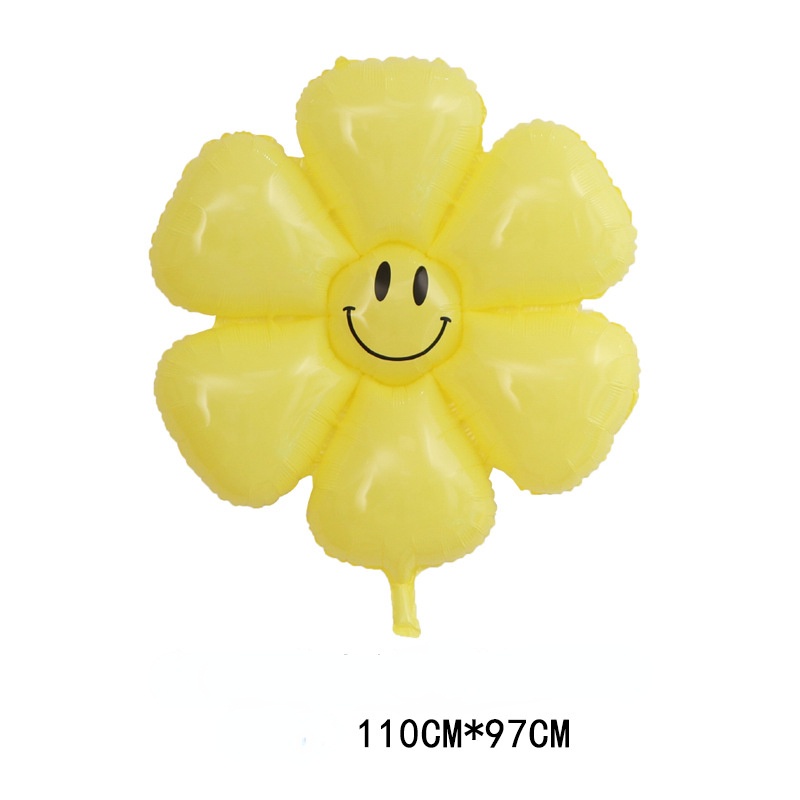 （100cm） Bong Bóng Lá Nhôm Hình Hoa Cúc / Mặt Cười / Mặt Cười Trang Trí Tiệc Sinh Nhật / Trường Mẫu Giáo