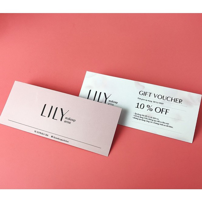 GIFT VOUCHER GIÁ RẺ - KÍCH THƯỚC 5 X18 cm - DÀNH CHO SPA/ THẨM MỸ/ NAIL/ SHOP/...