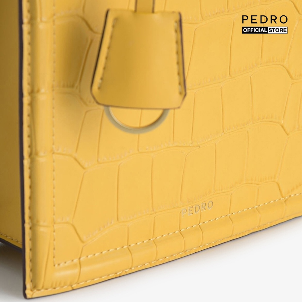 PEDRO - Túi xách tay nữ chữ nhật Croc Effect Leather PW2-46610007-23