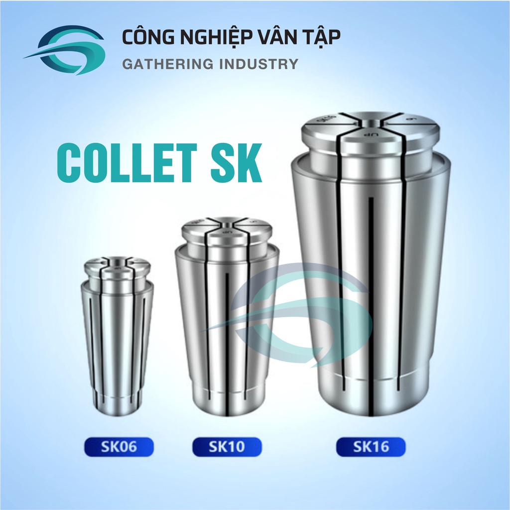 Collet SK10, SK16 - Collet kẹp dao phay kiểu SK có độ chính xác cao