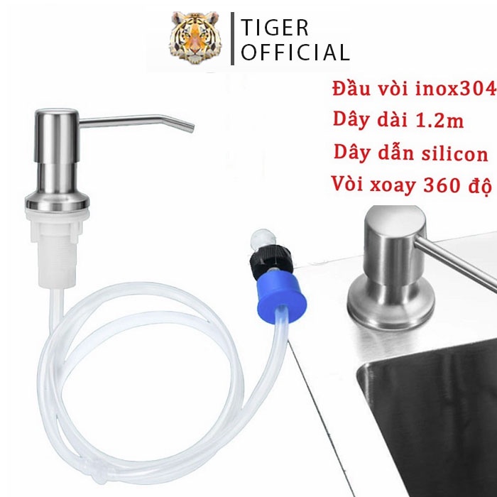 Vòi Hút Nước Rửa Chén Tiện Lợi, Đầu Vòi Dẫn Bơm Hút Xà Bông Dầu Rửa Bát Có Ống Dẫn Dài 1.2 Mét