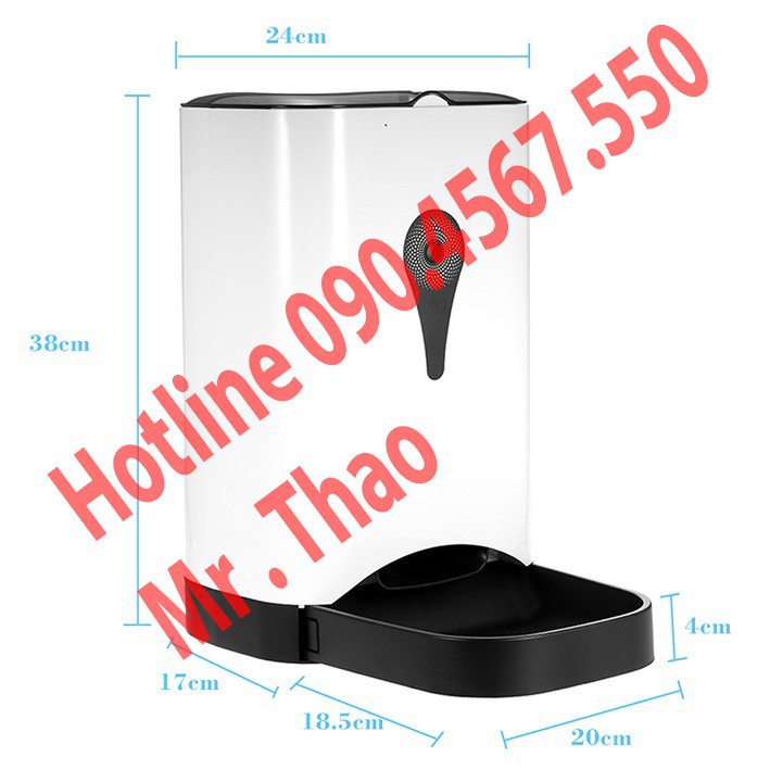 Hộp đựng thức ăn cho Chó Mèo, Tự Động,Điều khiển qua Điện Thoại 3G Wifi, Pet Feeder - Máy tự động cho Thú Cưng ăn