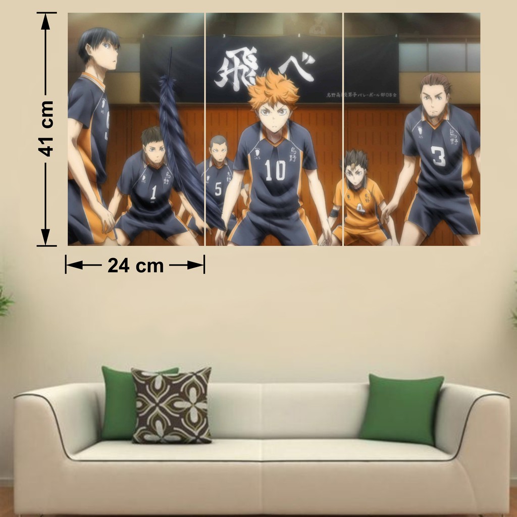 [Mã LIFEHLDEC giảm 10% đơn 99k] Poster Decal Vua Bóng Chuyền Haikyuu By AnimeX