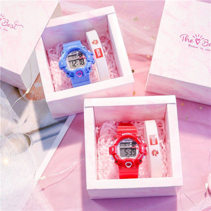 Đồng hồ đeo tay nữ dành cho trẻ em Girl nữ sinh trung học dễ thương phiên bản Hàn Quốc đơn giản của mẫu giáo không thấm