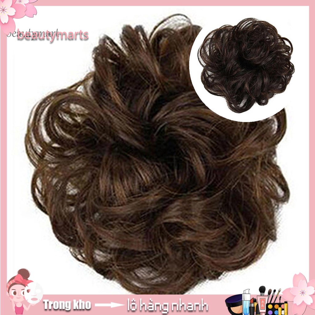 Búi tóc giả xoăn gợn sóng kiểu dáng thời trang cho nữ
