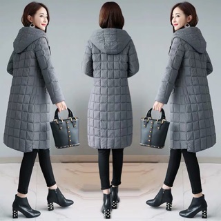 [HOT SALE TRÁI MÙA] Áo phao nhăn dáng dài ô vuông (kèm ảnh thật)