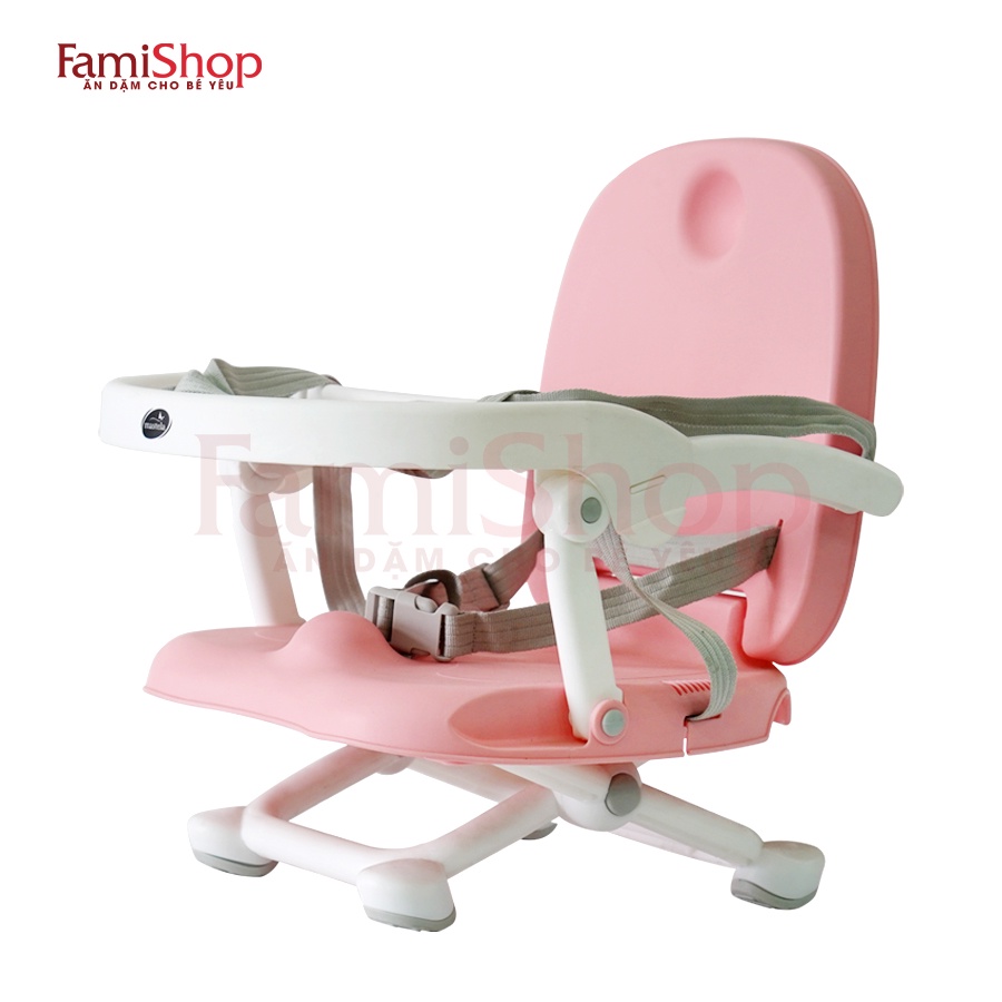 FamiShop Ghế ngồi ăn dặm cho bé - điều chỉnh độ cao 1013- hồng phấn