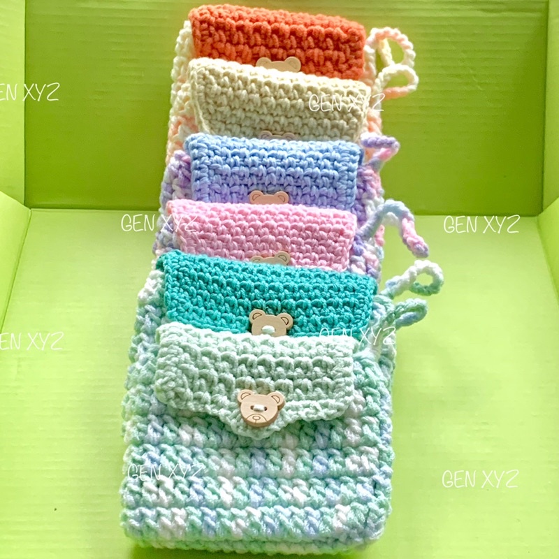 Ví bóp mini bằng len để thẻ ATM Gen xyz