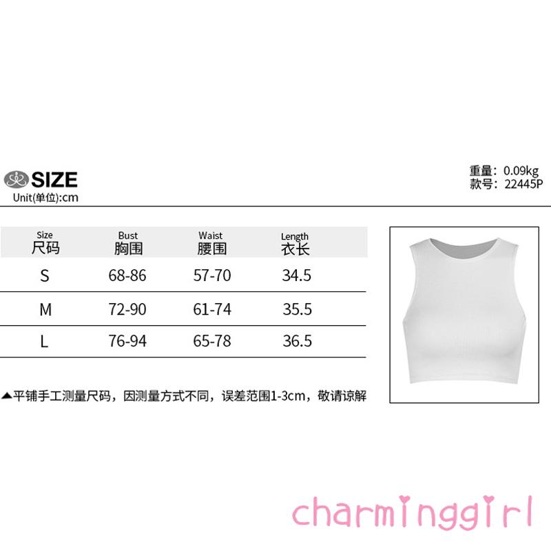 Áo Croptop Không Tay Màu Trơn Thời Trang Cho Bạn Nữ