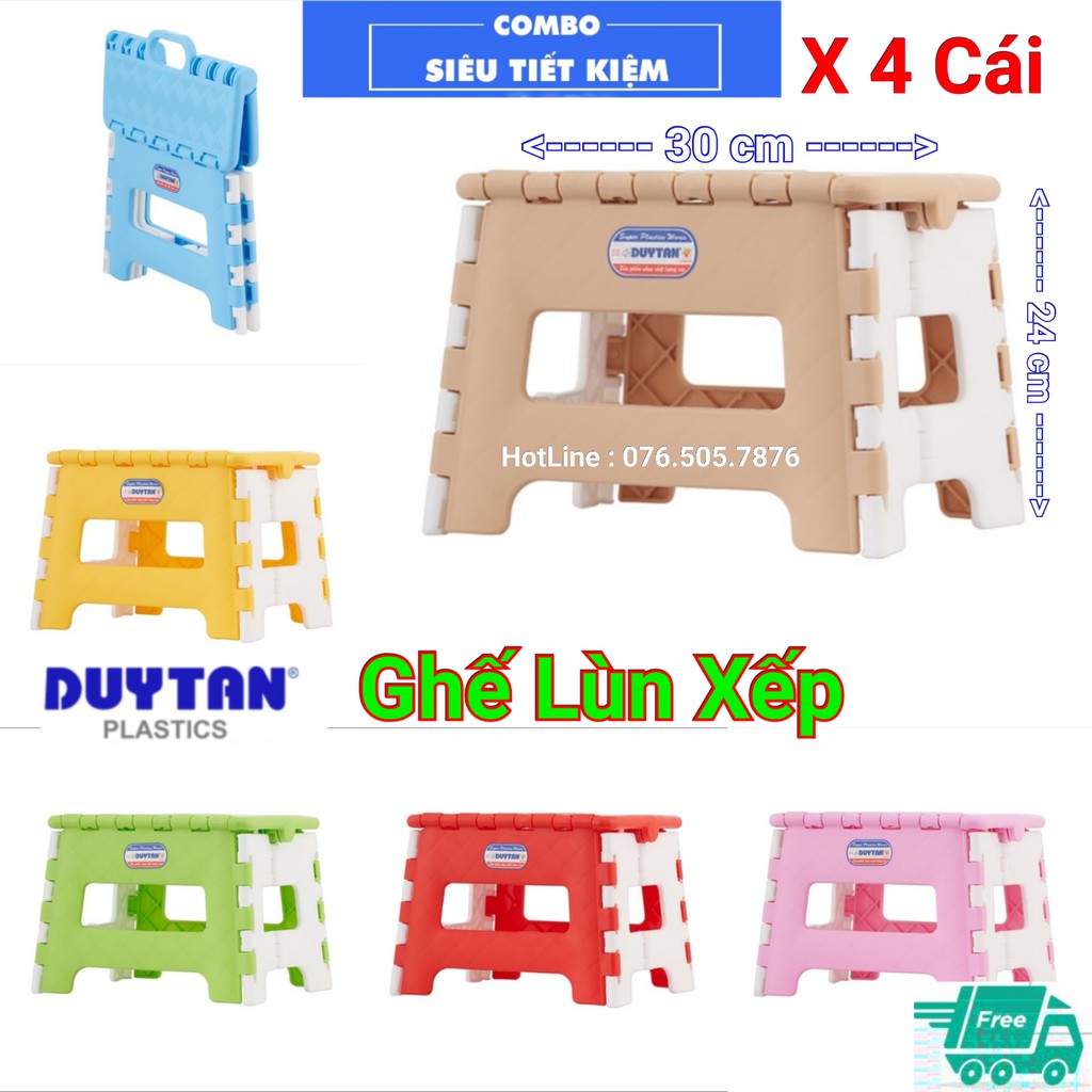 Ghế Lùn Xếp Duy Tân- Combo 4 cái