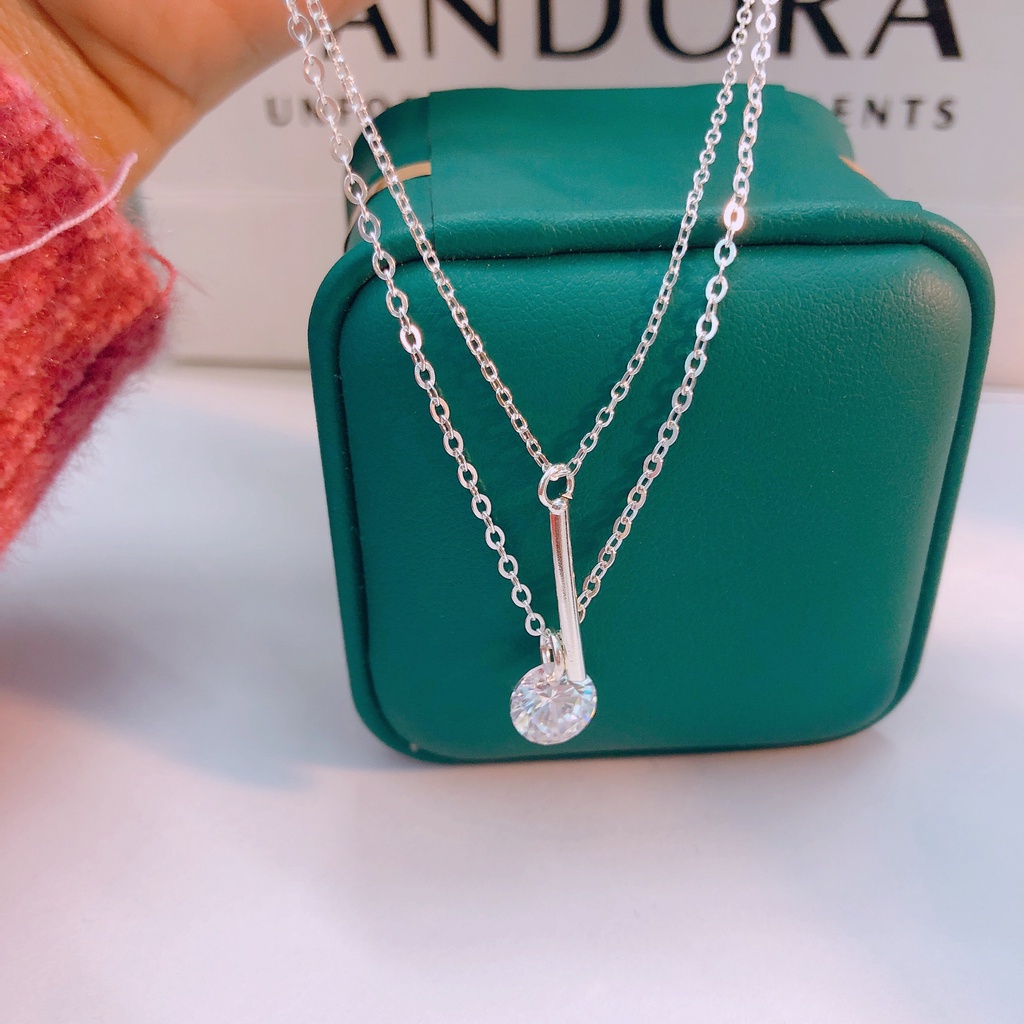 Dây chuyền nữ bạc đẹp mẫu mới 2 tầng trẻ trung sang trọng  - Kho sỉ bạc Nhất Linh