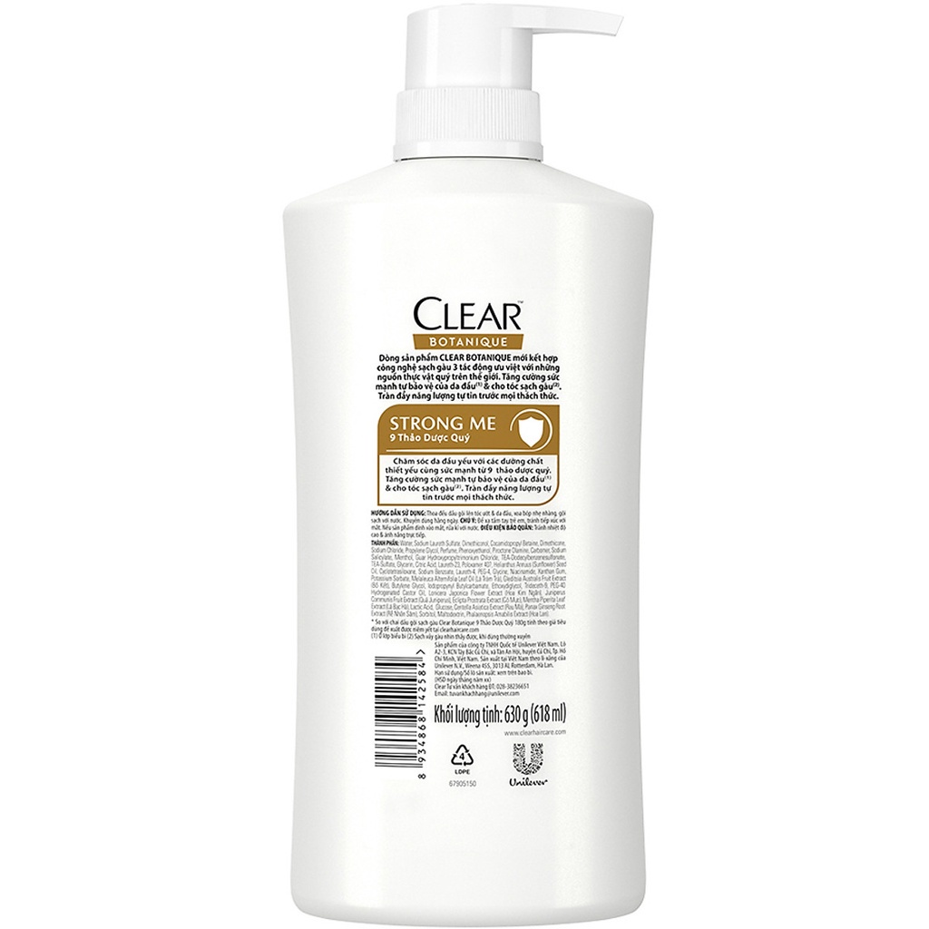 Dầu Gội Clear Thảo Dược (630g)