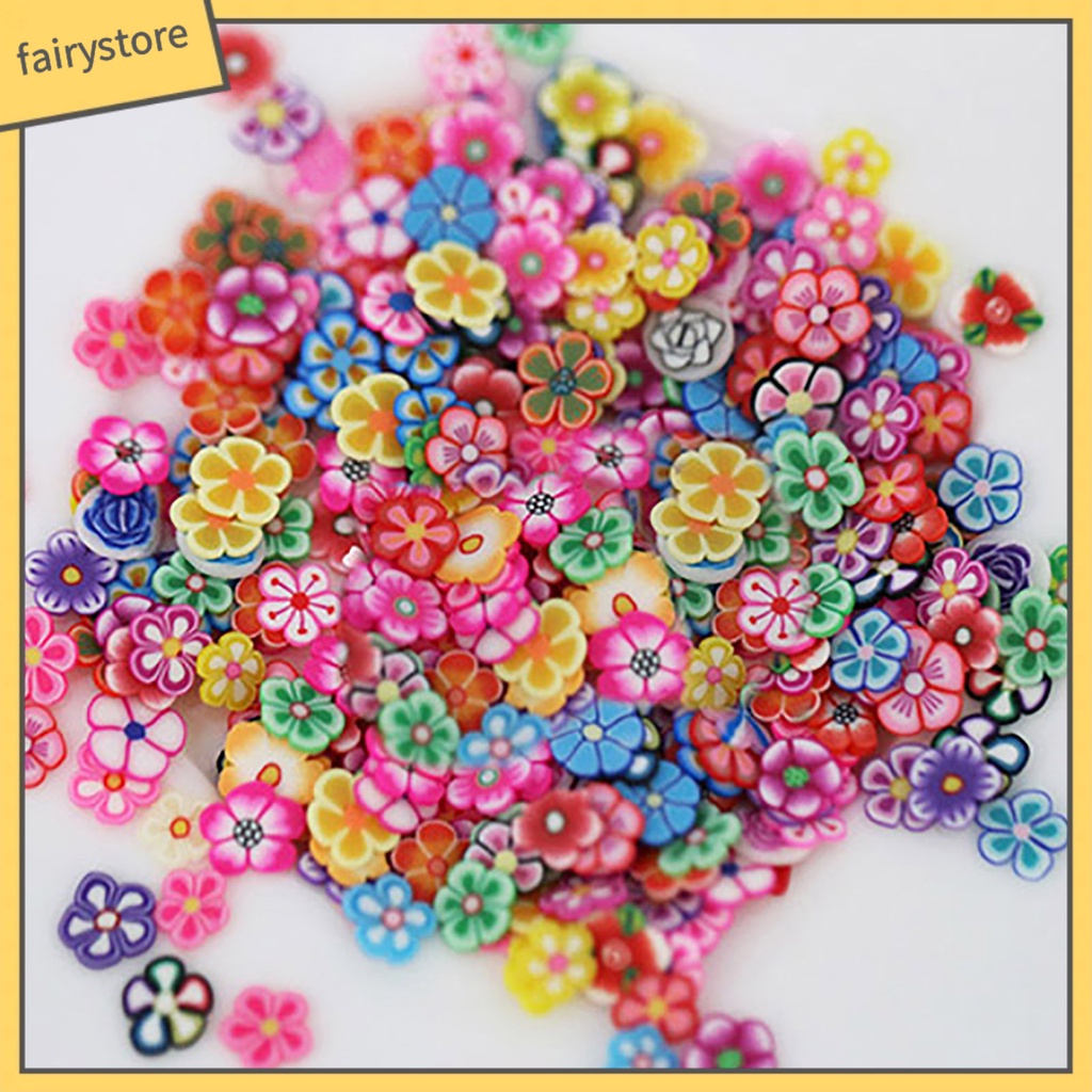 Set 1000 sticker hình hoa/trái cây 3D dùng trang trí móng tay tiện dụng