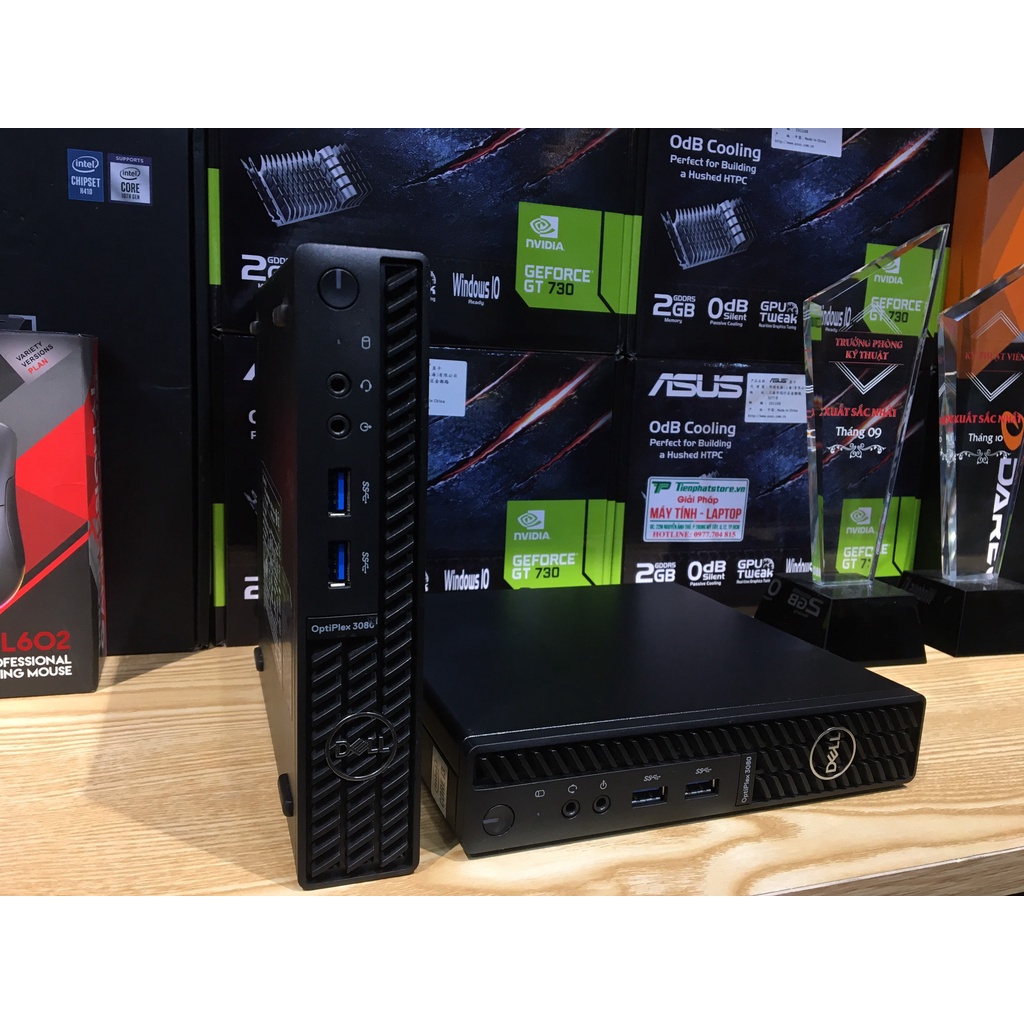 MÁY TÍNH DELL 3080 MICRO I3 10Th RAM 8G SSD 128G HDD 500G