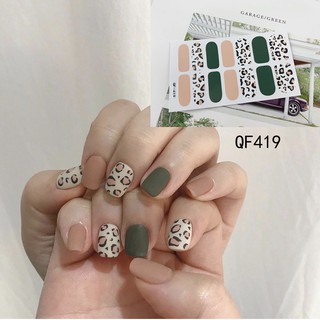 Decal không thấm nước qf419 họa tiết da báo dán móng nghệ thuật