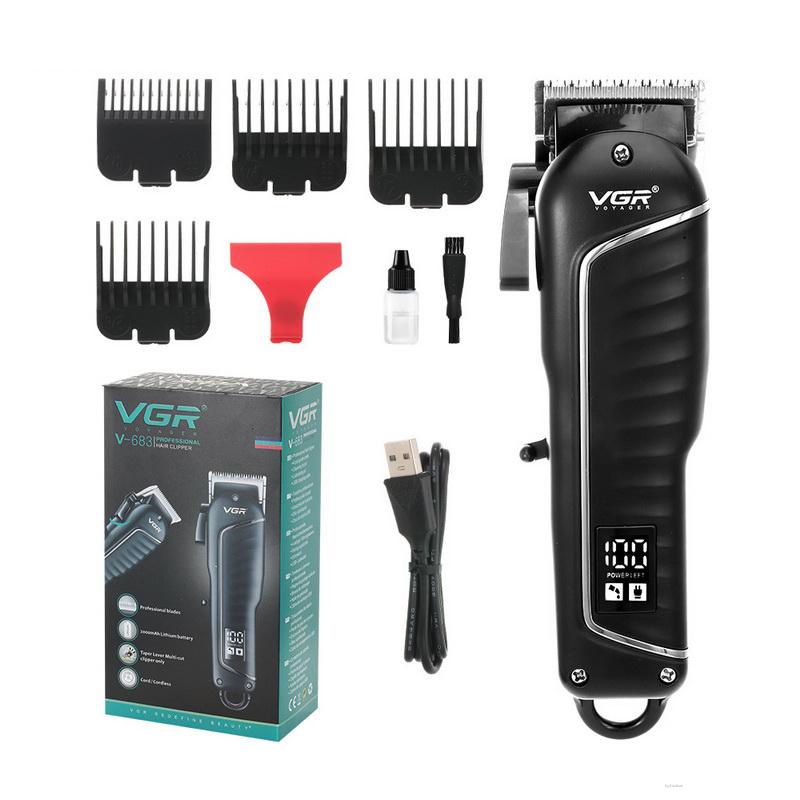 Tông Đơ Cắt Tóc V-683 Màn Hình LCD Điện Tử Có Thể Sạc Lại