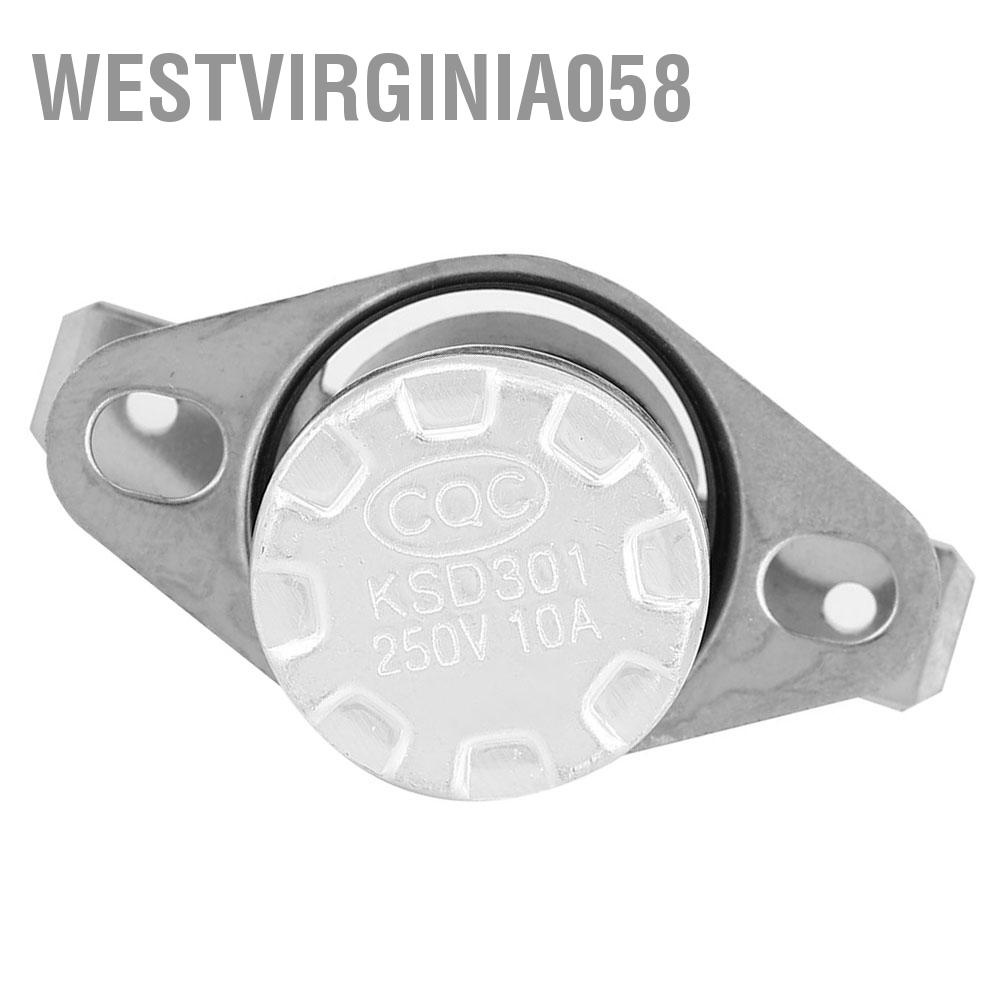 Westvirginia058 5 Pcs KSD301 Switch Temperature Control Thermostat Thermal 250V10A Normally Closed