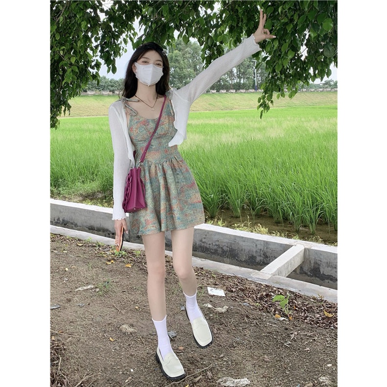 Đầm Hai Dây Kiểu Cổ Điển Thời Trang Mùa Hè Hàng Mới 2022