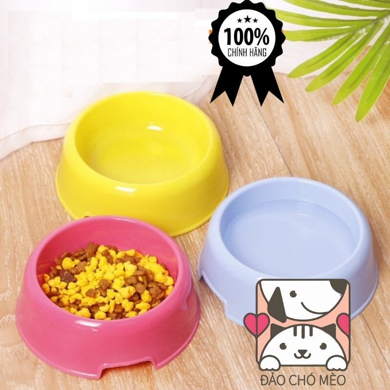 Bát ăn nhựa đơn bát ăn đơn siêu rẻ cho chó mèo - Đảo Chó Mèo
