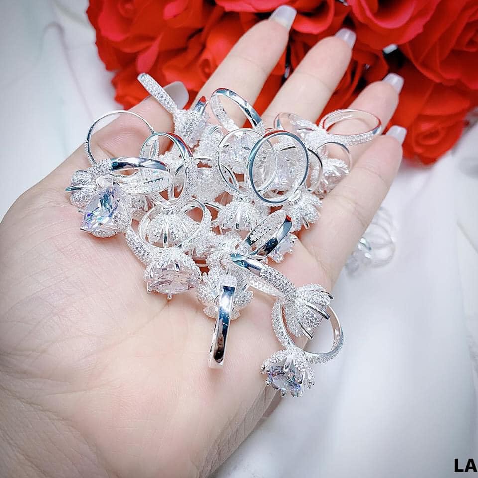 NHẪN NỮ BẠC TA ĐÁ TO - NHẪN NỮ HOÀNG SANG CHẢNH
