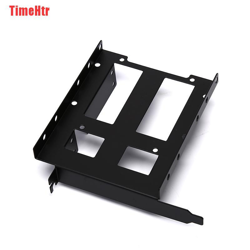 TimeHtr 3.5" 2.5" SSD HDD to PCI PCI-e Metal Mount PC Casing Hard Drive Bracket Adapter