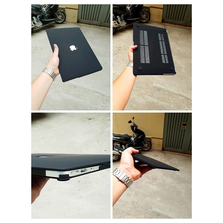 Combo 5in1 Case,Ốp Macbook Và Phủ Phím Màu Đen (Tặng Kèm Miếng Dán Màn Hình,Nút Chống Bụi,Kẹp Chống Gãy Sạc) | WebRaoVat - webraovat.net.vn