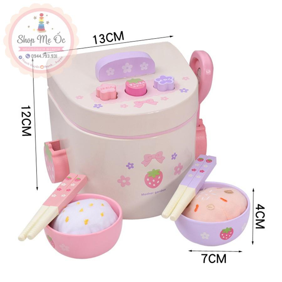 Đồ chơi gỗ - Nồi cơm điện dâu tây Mother Garden