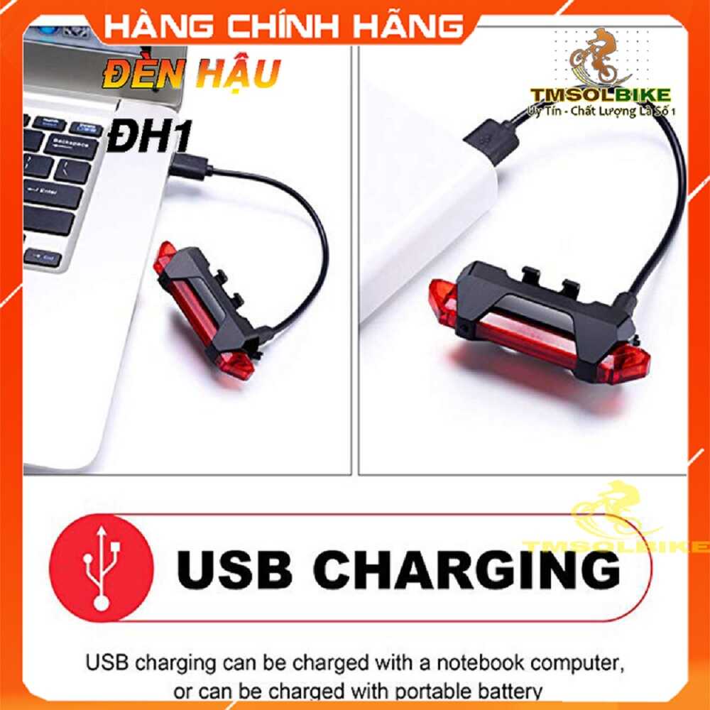Đèn Hậu Xe đạp DH1 Sạc USB Đèn Xe Đạp Ánh Sáng Chói Lóa Xóa hết Bóng Tối
