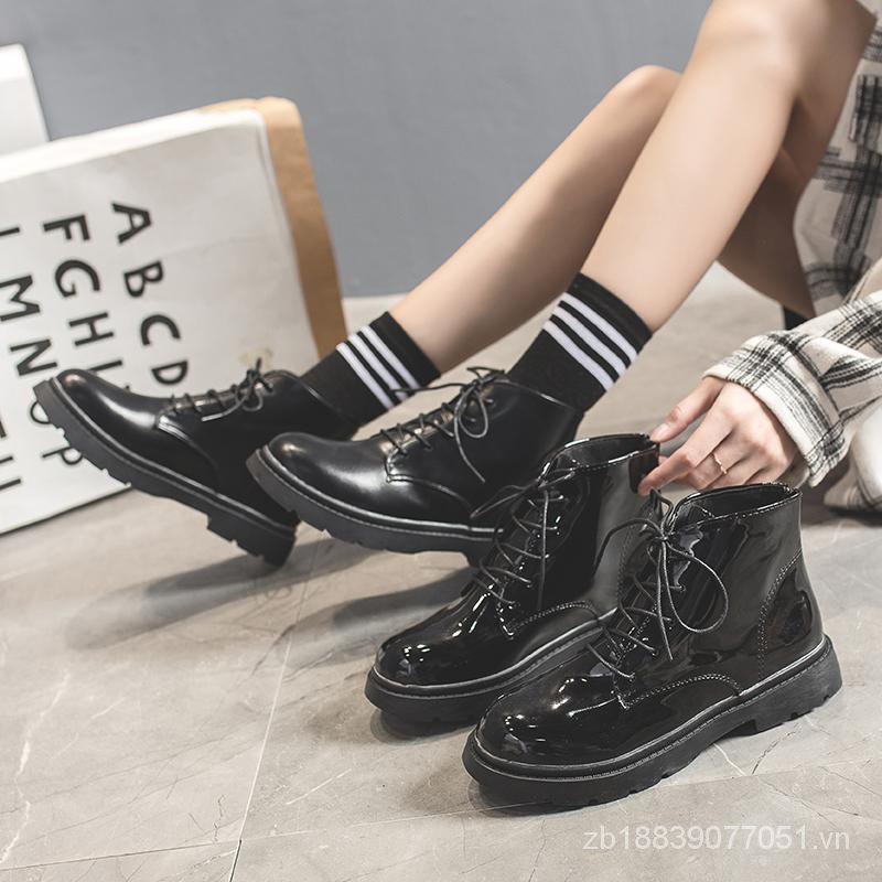 DR. MARTENS Giày Bốt Da Nữ Cổ Cao Thời Trang Anh Quốc 2019