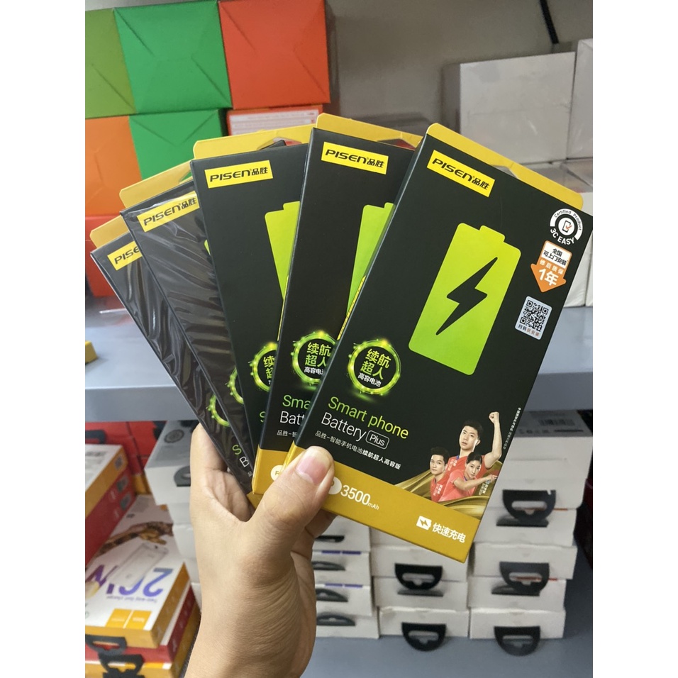 Pin PISEN ĐT táo Dung Lượng SIÊU CAO cho ĐT táo 6G/6P/6S/6SP/7G/7P/8G/8P/X Tặng CL 9D + tovit