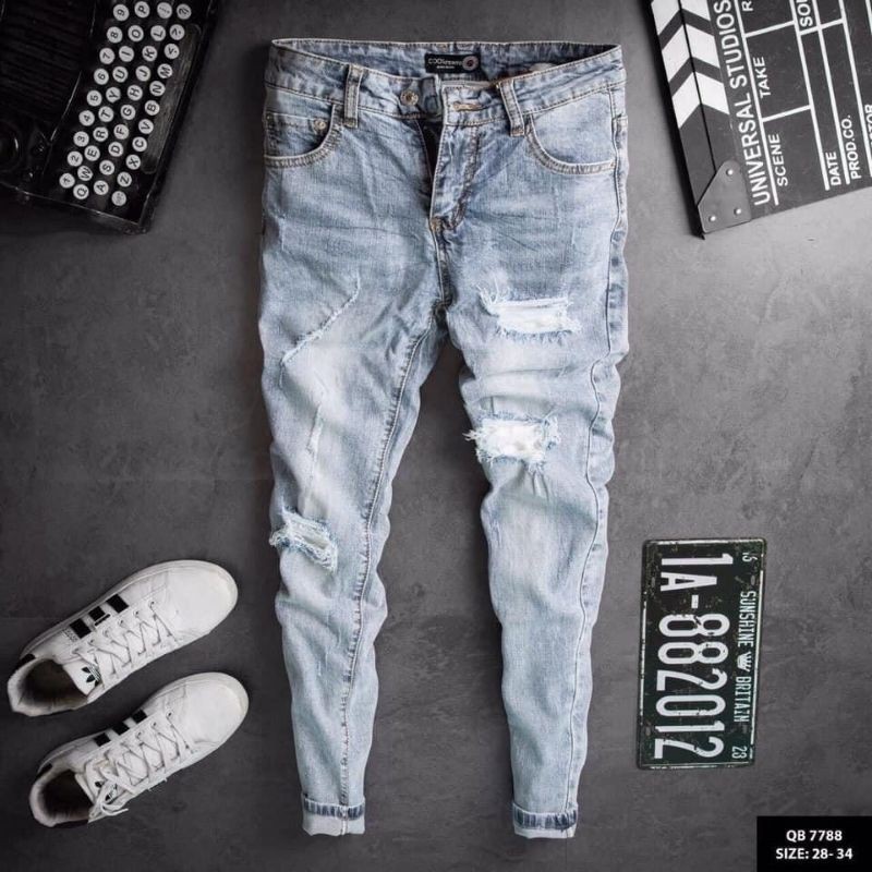 Quần jean nam cao cấp rách xước đẹp giá rẻ,quần bò TAKA 32 | BigBuy360 - bigbuy360.vn