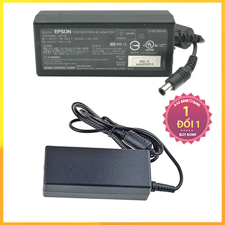 Adapter nguồn máy Scan Epson Perfection V500, V600, V700 24v xịn chính hãng