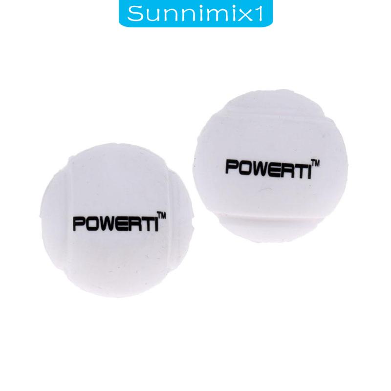 Set 2 Phụ Kiện Giảm Xóc Cho Vợt Tennis Hình Quả Bóng Màu Vàng