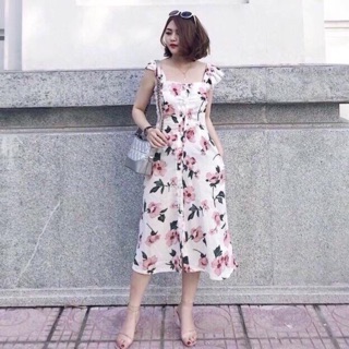 Váy hoa sang chảnh kèm video test chất