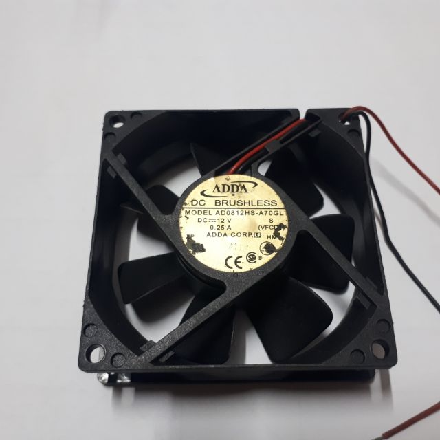 Quạt tản nhiệt 8cm chạy điện 12V 0.12A