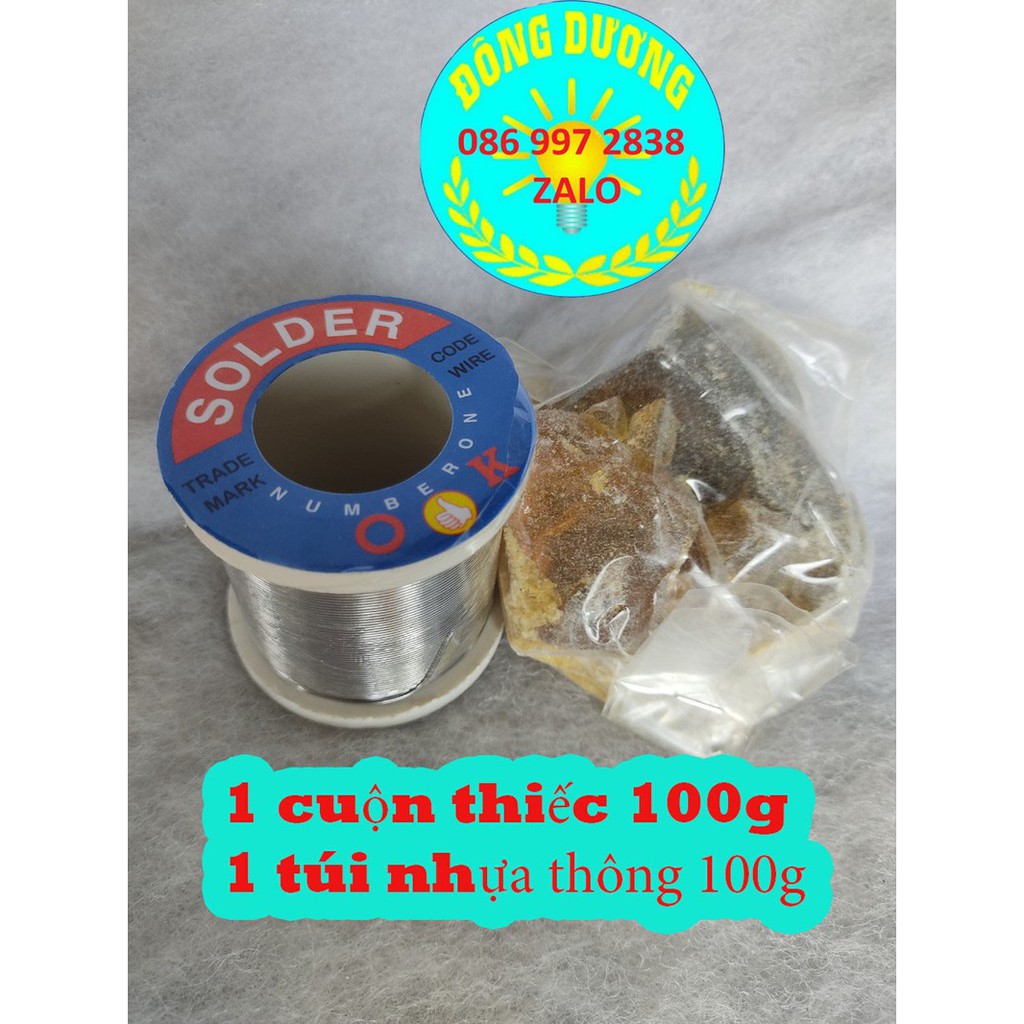 1 cuộn THIẾC HÀN LOẠI 100G kèm nhựa thông