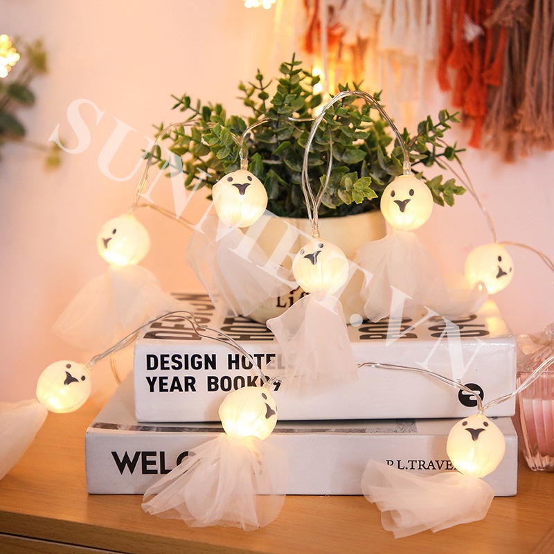 Đèn LED Trang Trí Chủ Đề Halloween Mẫu HOT 2021 Dài 3m 20 Đèn Trang Trí Lớp Học Nhà Hàng Quán Cafe Khách Sạn