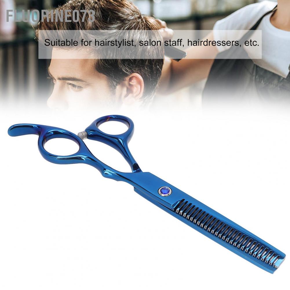 [Hàng mới về] Kéo cắt tỉa râu thép không gỉ chuyên nghiệp màu xanh dương dành cho salon