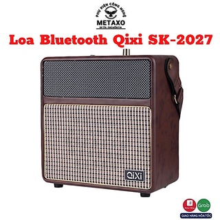 Loa bluetooth qixi mẫu mới sk-2027 âm thanh siêu đỉnh tích hợp cổng micro 6.5 karaoke micro không dây bh 12 tháng