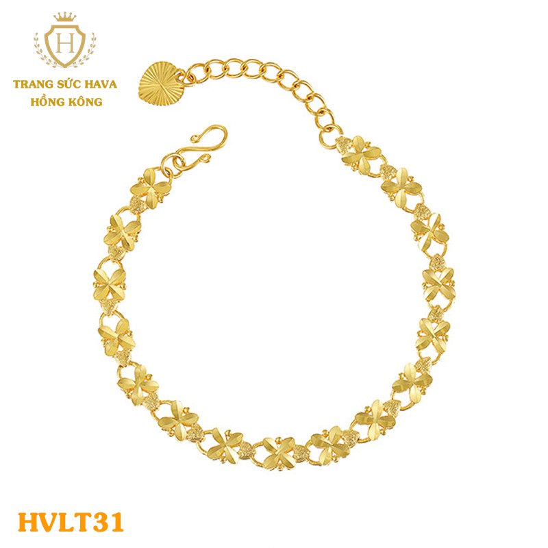 Lắc Tay Titan Nữ, Vòng Tay Hoa Mai Thời Trang Xi Mạ Vàng Non 24k - Trang Sức Hava Hong Kong - HVLT31